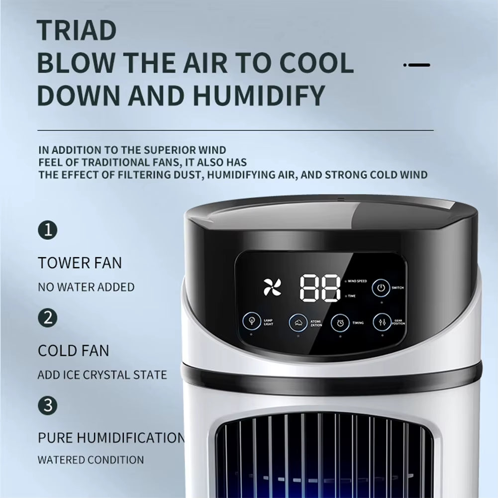 Air Cooler Mobile Air Cooler Portable Air Conditioner Mobile Multifunction Air Cooler Fan Water Cooling Fan for Office Home